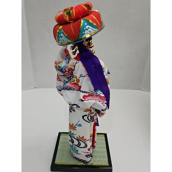 Vintage Japanese Ryukyu Geisha Doll 14" Traditional Female Figure in Kimono - Picture 8 of 16